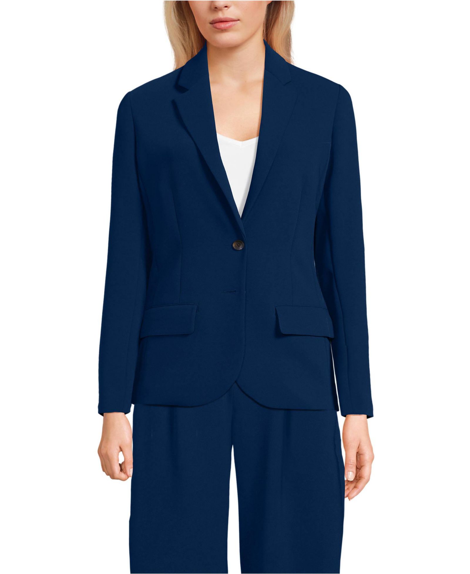 Lands' End Женский Crepe Fluid Blazer