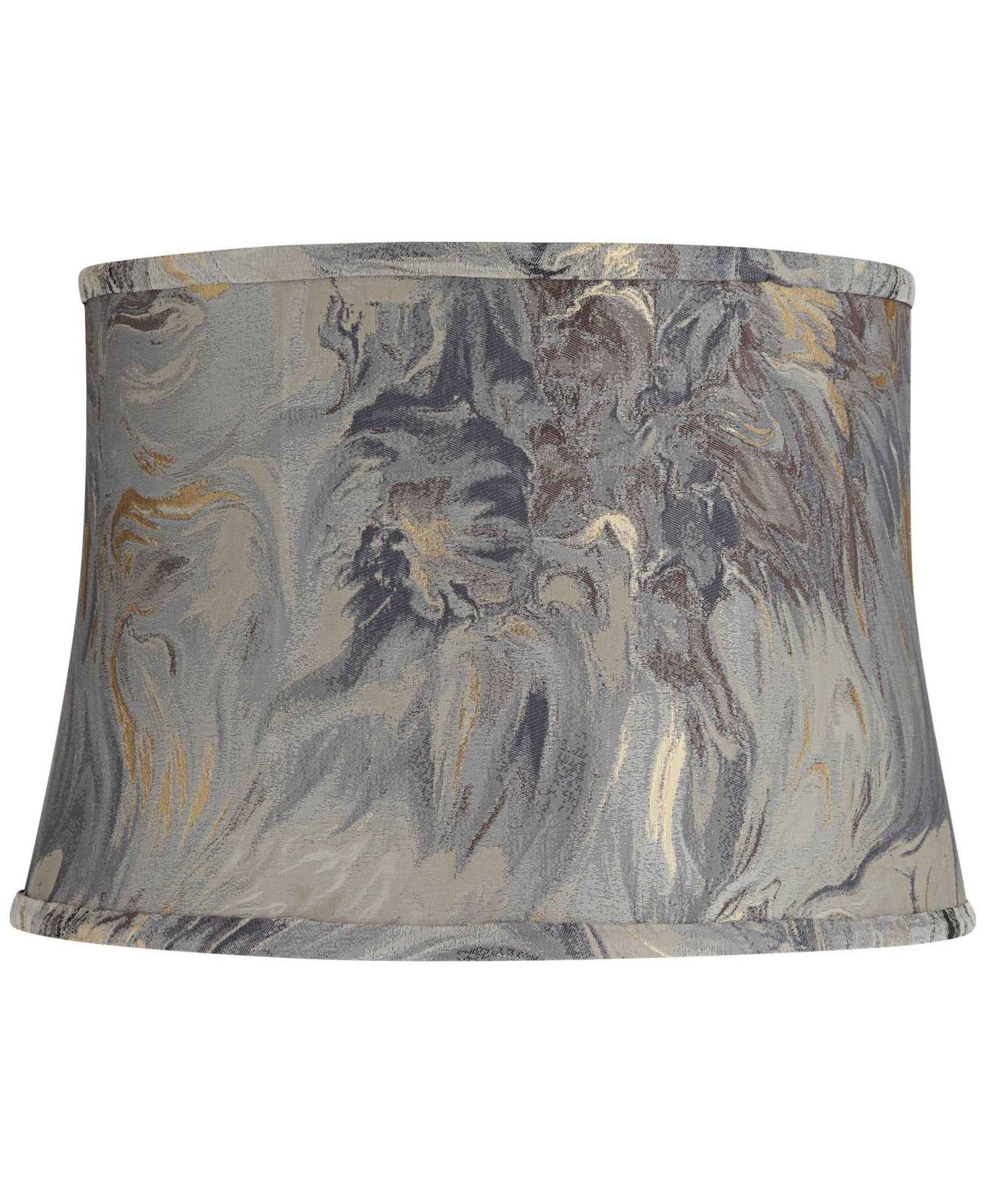 Springcrest 14" Top x 16" Bottom x 11" High x 11" Slant Print Lamp Shade Replacement Saba Cafe Drum Softback Washer Harp Finial