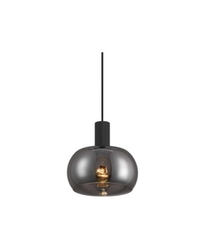Possini Euro Design современный подвесной светильник Rorie 8 1/2" Black Smoke Glass
