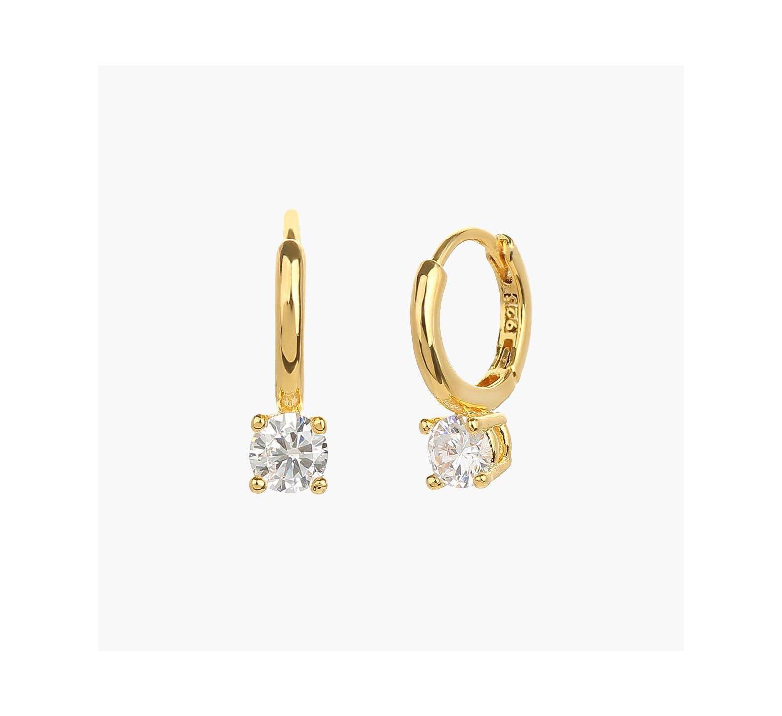 Серьги-кольца Sterling Plated Anastasia Huggies Delicate Minimal