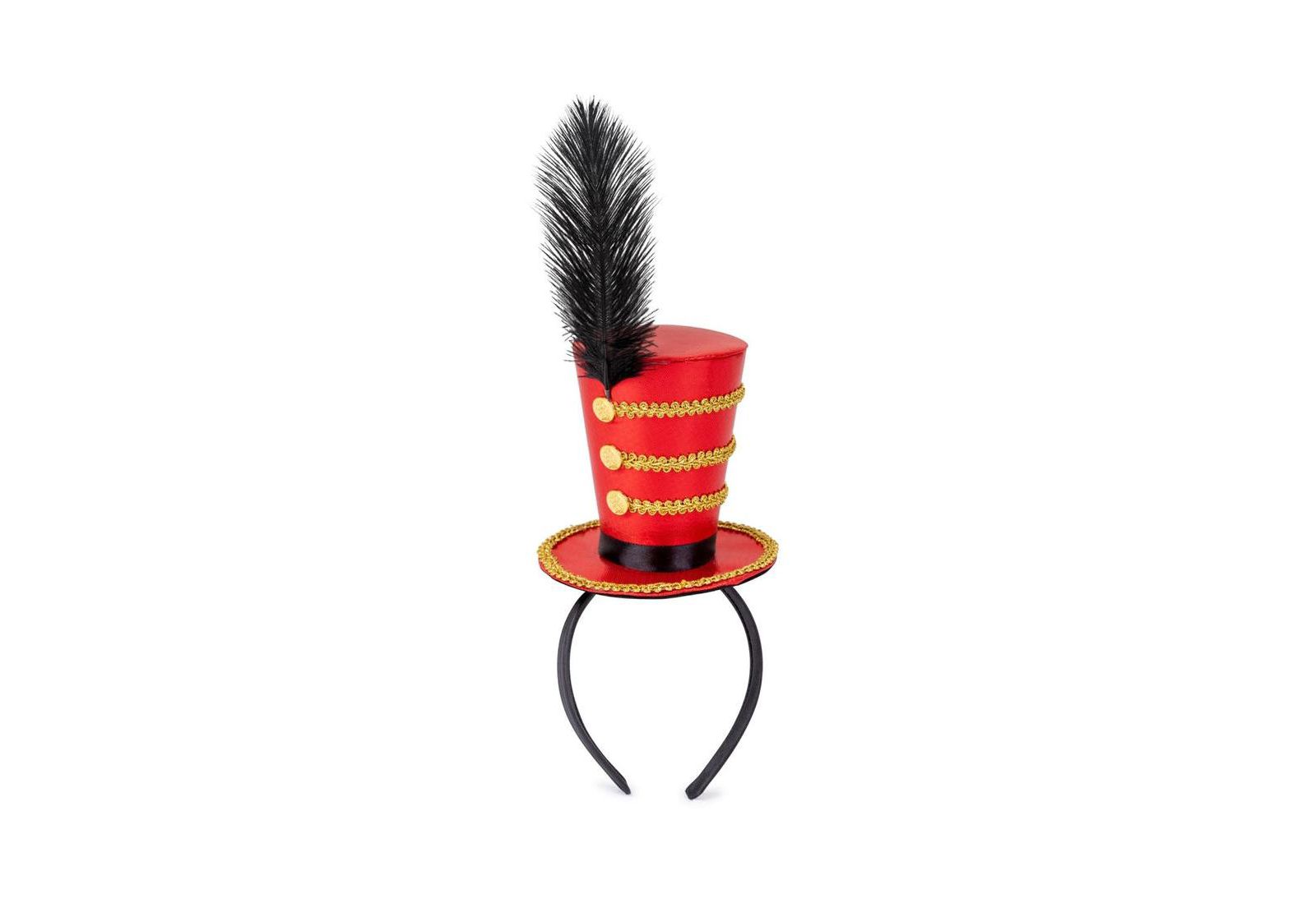 Red Ringmaster Headband с перьями - Детский