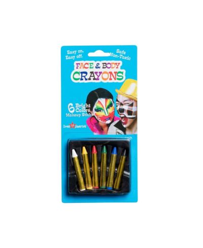 6 Face Paint Crayons - Blister Pack