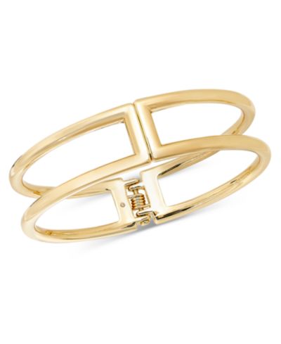On 34th Gold-Tone двойной браслет-бэнгл