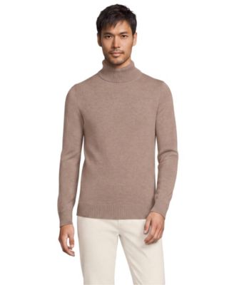 Lands' End Men's Fine Gauge Cashmere Turtleneck Sweater