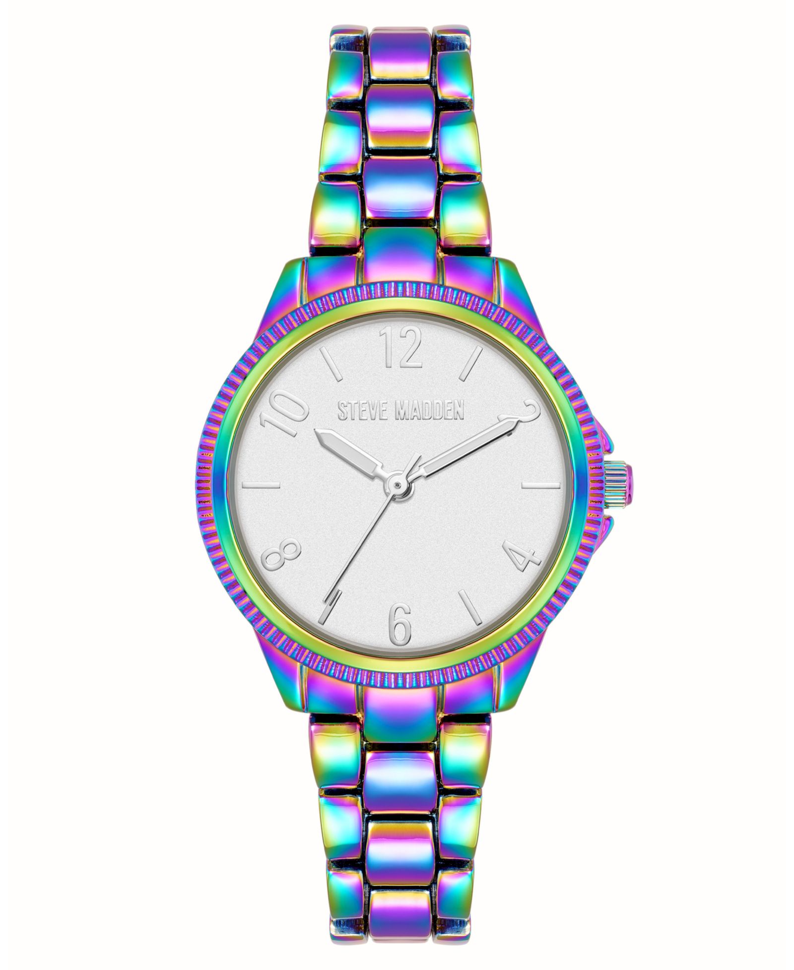 Женские часы Steve Madden Everyday Rainbow Alloy Metal Bracelet 30mm