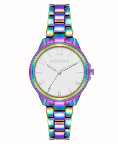 Женские часы Steve Madden Everyday Rainbow Alloy Metal Bracelet 30mm