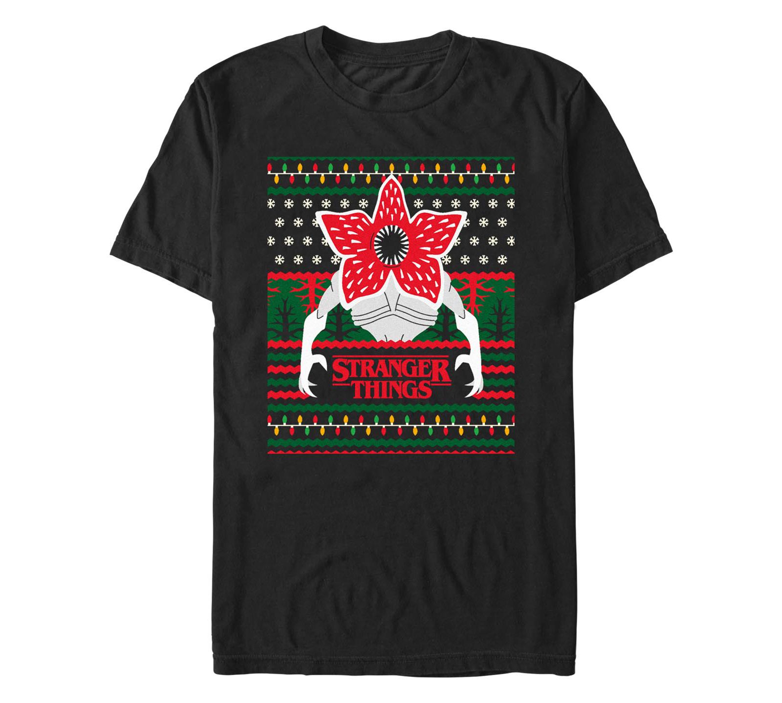 Fifth Sun Men's Demogorgon Ugly Christmas Short Sleeve T-Shirt