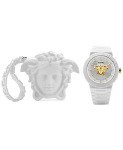 Мужские часы Versace Swiss V-Pop White Silicone Strap 43mm