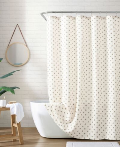 Штора для душа Peri Home Block Print Gauze Cotton 72" x 72"