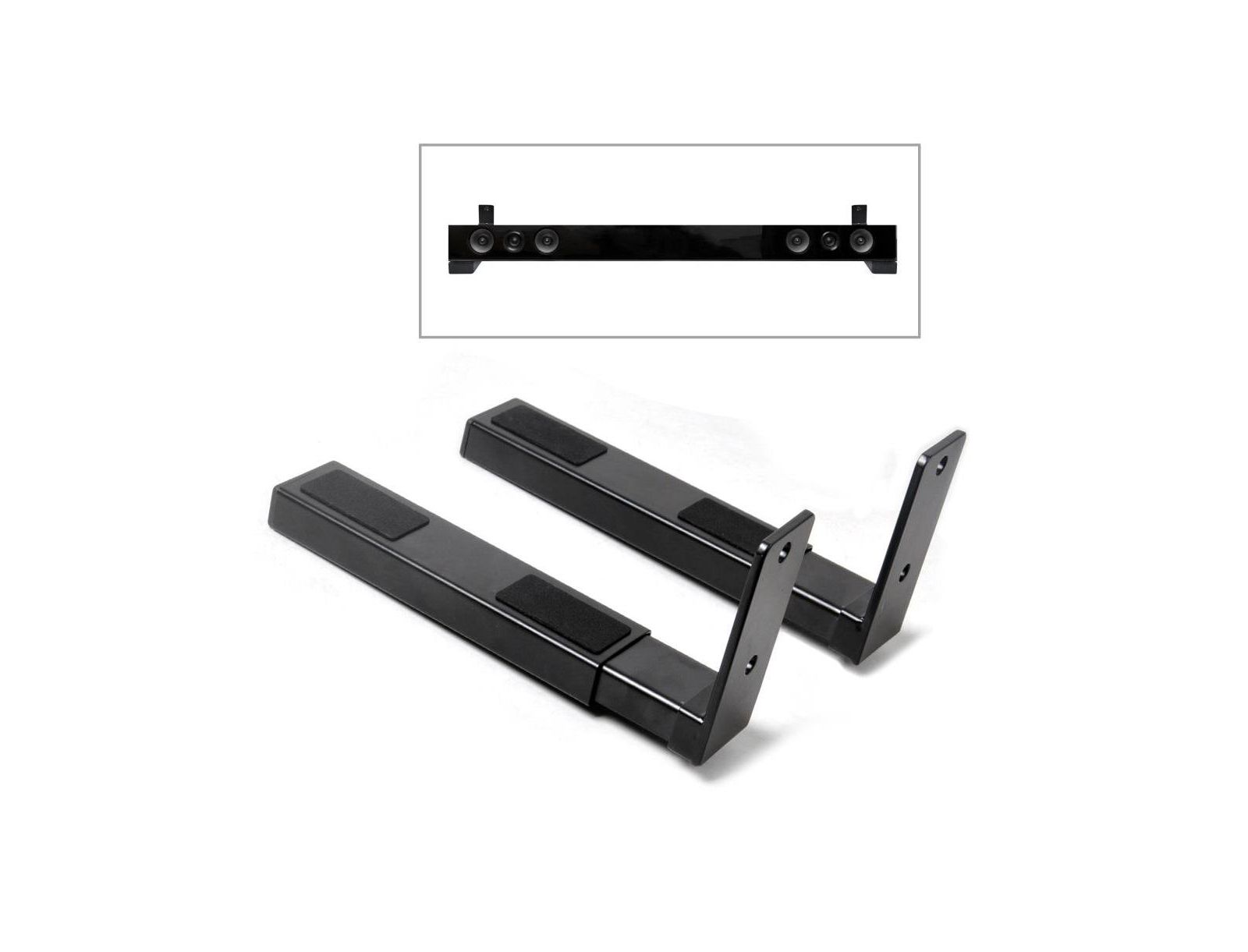 Pyle Universal Adjustable Wall Mount Sound Bar Speaker Brackets, 6.7"-11.8"