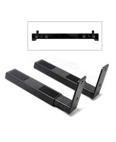 Pyle Universal Adjustable Wall Mount Sound Bar Speaker Brackets, 6.7"-11.8"