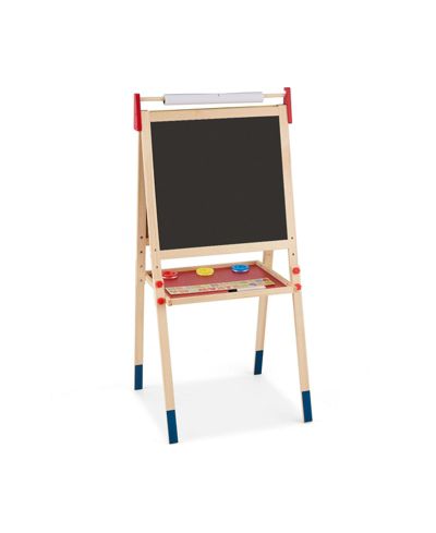 Мольберт GOUUN 3-in-1 Wooden Kids Art Easel с магнитной доской и рулоном бумаги