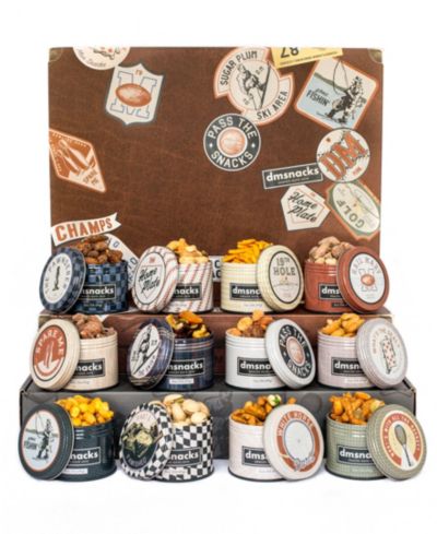 DM Snacks Vintage-Inspired Nut Blends Gourmet Bar Cart Snack Collection, 12 Piece