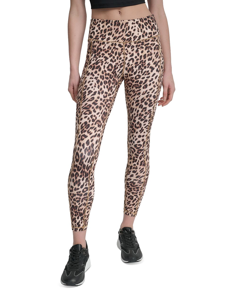 DKNY Sport Women's Printed High-Waist 7/8 Tights