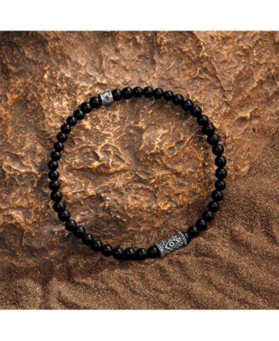 Karma and Luck Black Onyx Evil Eye Charm Bracelet