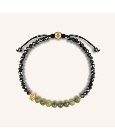 Karma and Luck Jade Hematite Buddha Charm Bracelet