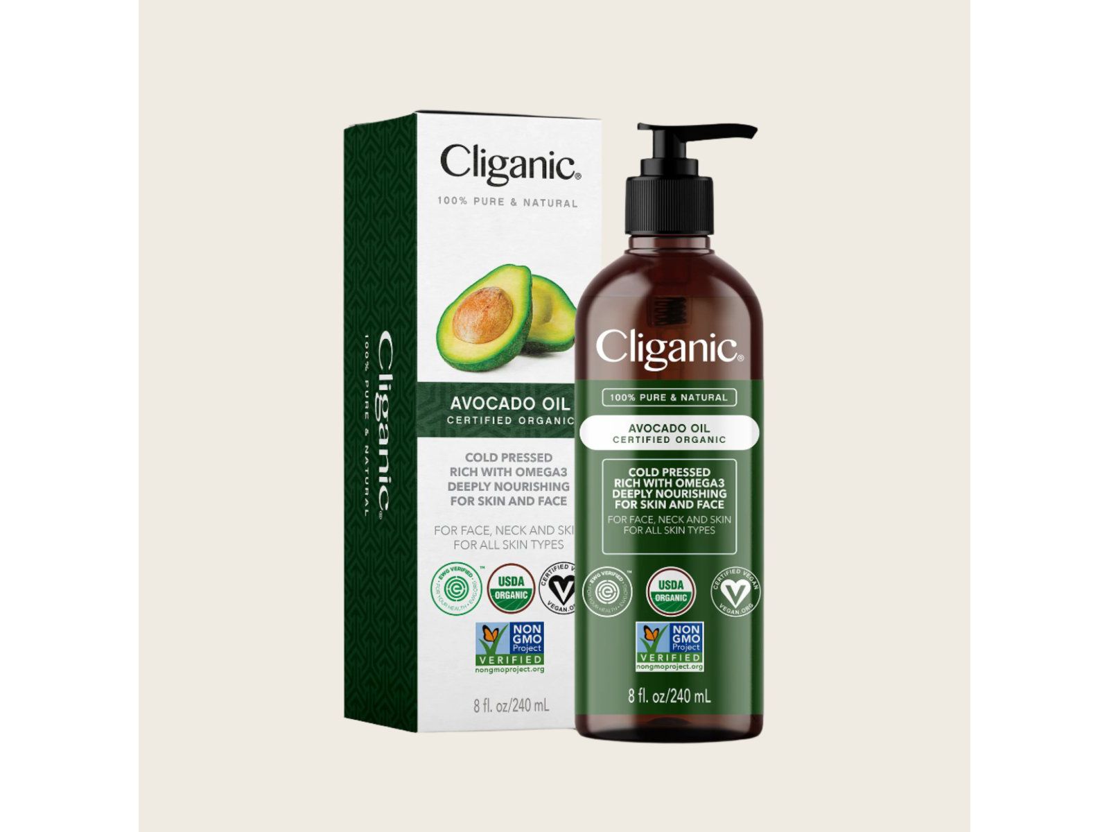Масло Cliganic Organic Avocado Oil