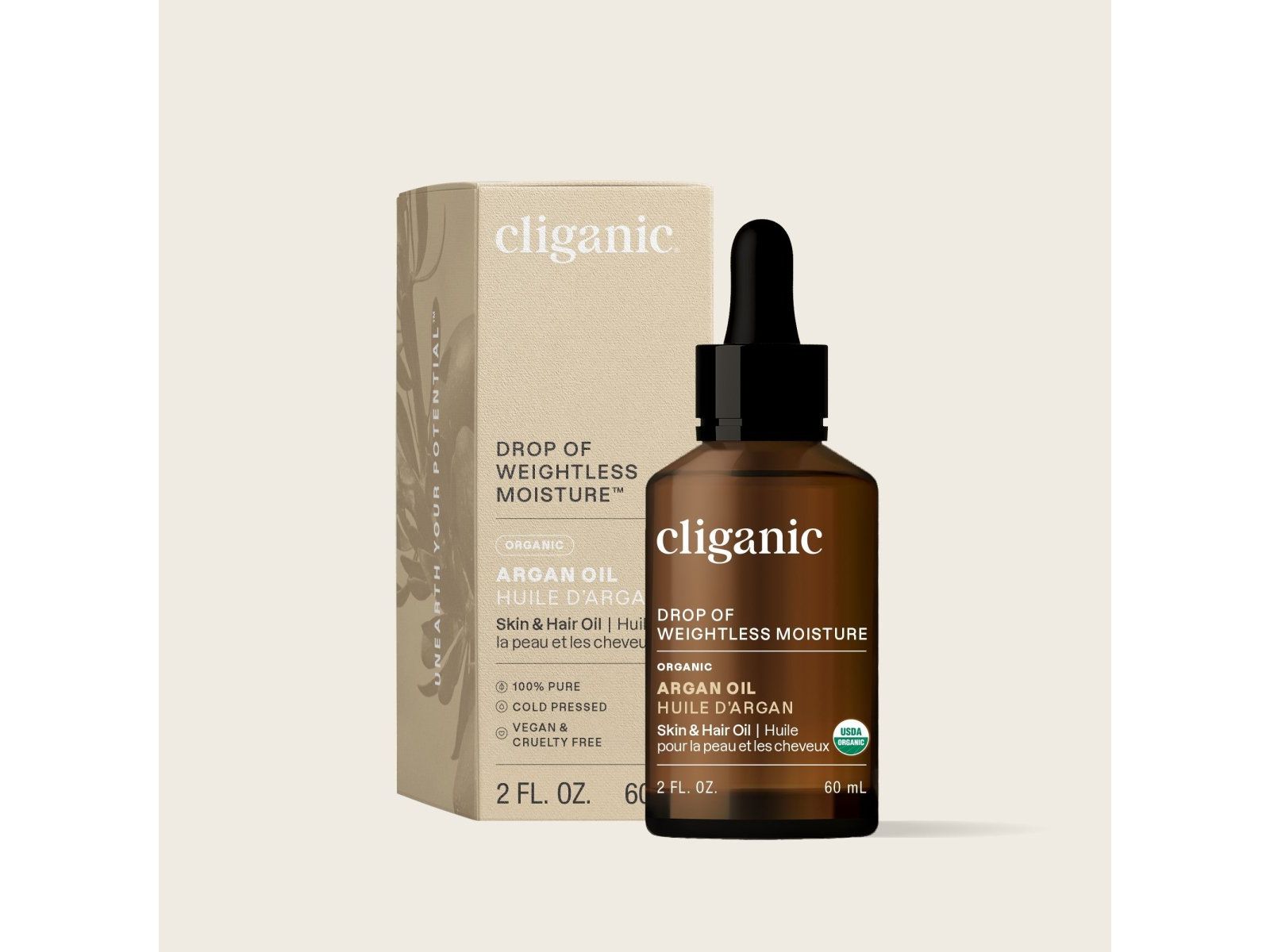 Cliganic Органическое масло аргановое, 2 oz