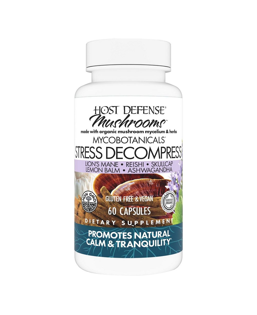 Капсулы Host Defense MycoBotanicals Stress Decompress Mushroom Supplement