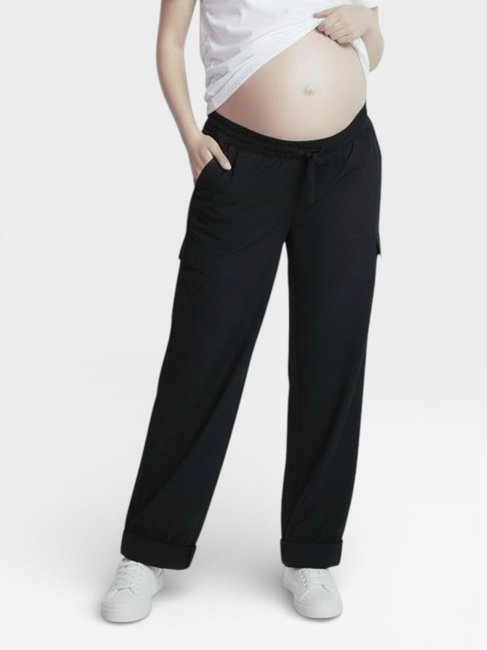 Motherhood Maternity Maternity Under the Belly Utility Cargo Relaxed Fit Pant - Motherhood