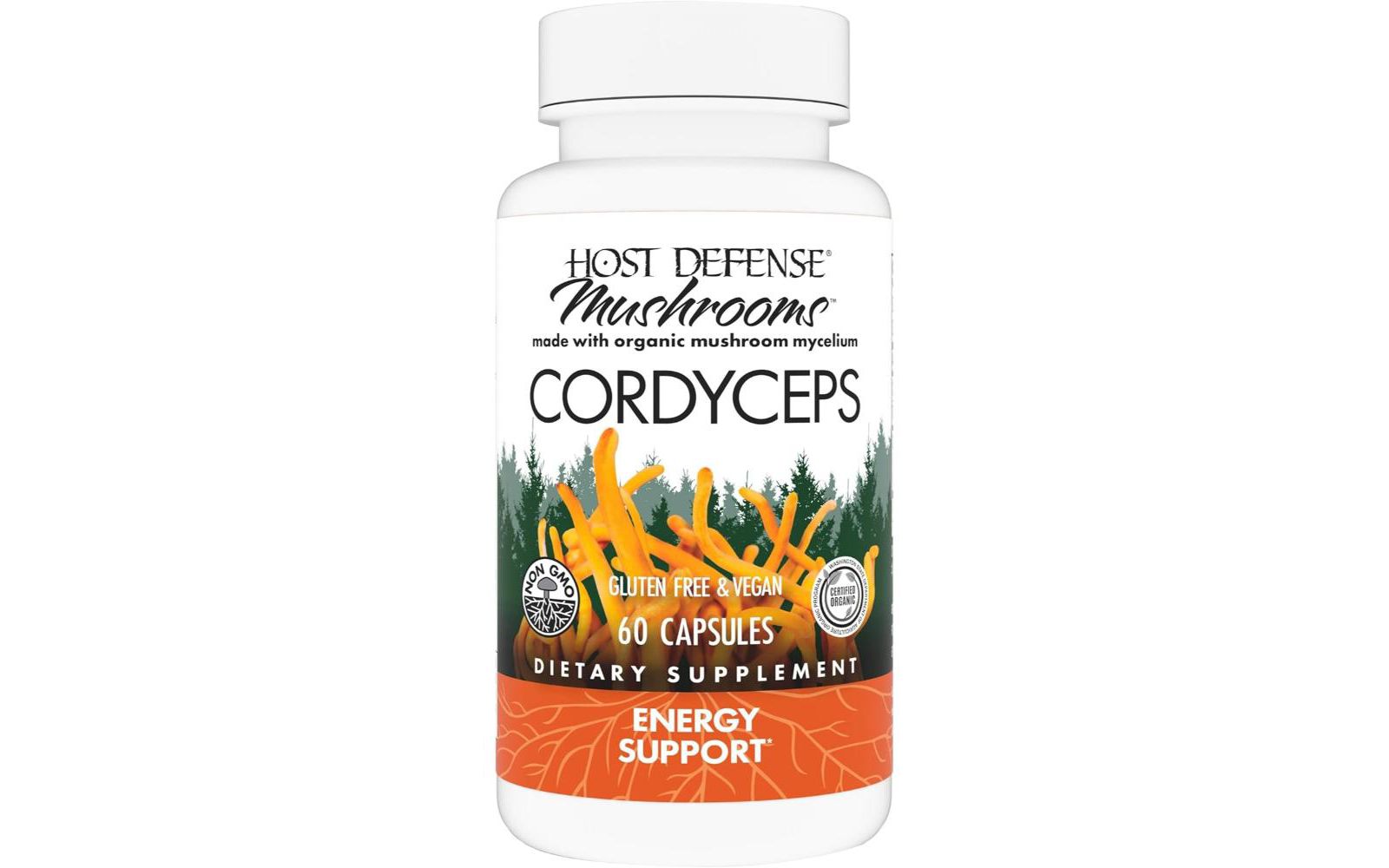 Капсулы Host Defense Cordyceps Immune Energy Support