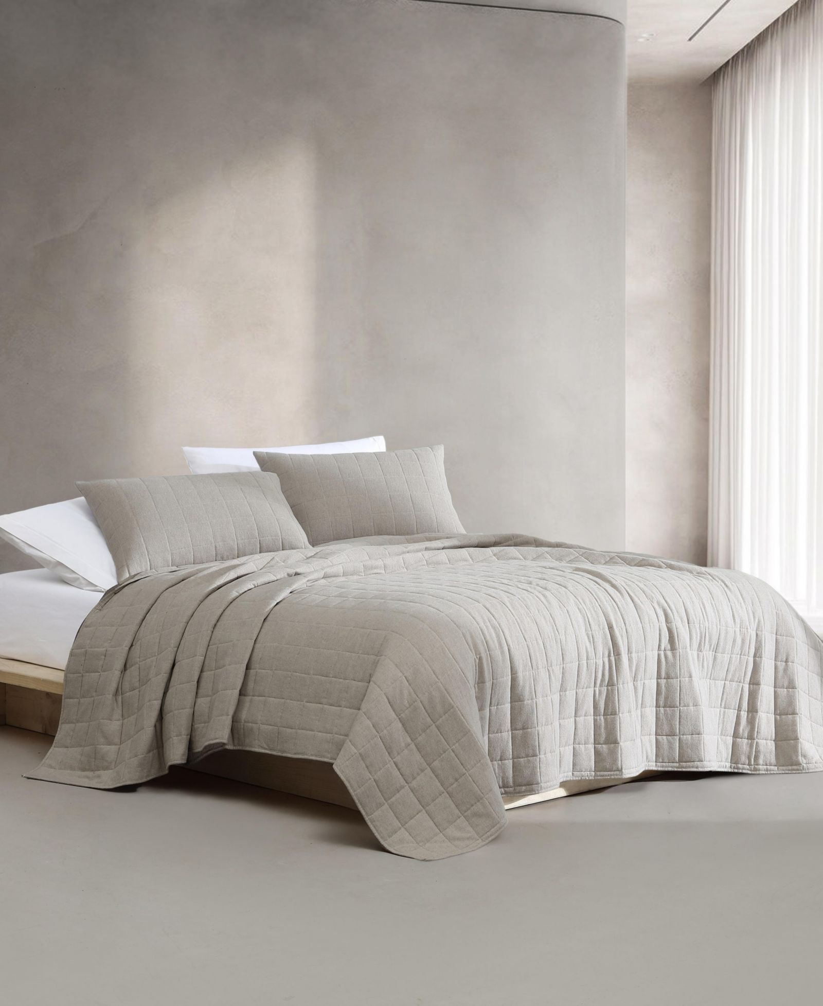 Calvin Klein Melange Flannel Quilt, Queen