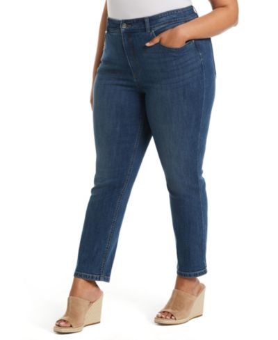Rafaella Plus Size Modern Fit Straight Leg Ankle Jeans