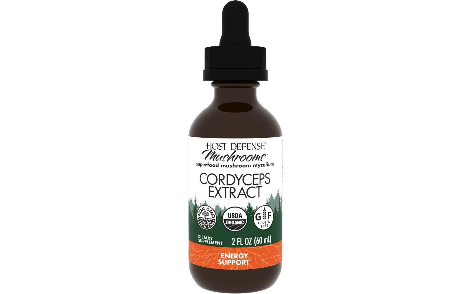 Добавка Host Defense Cordyceps Extract для поддержки иммунитета и энергии 2 fl oz