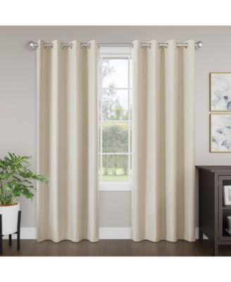 Awesome Home Brushed Serengeti Stria 100% Blackout Grommet Pair (2 panels)