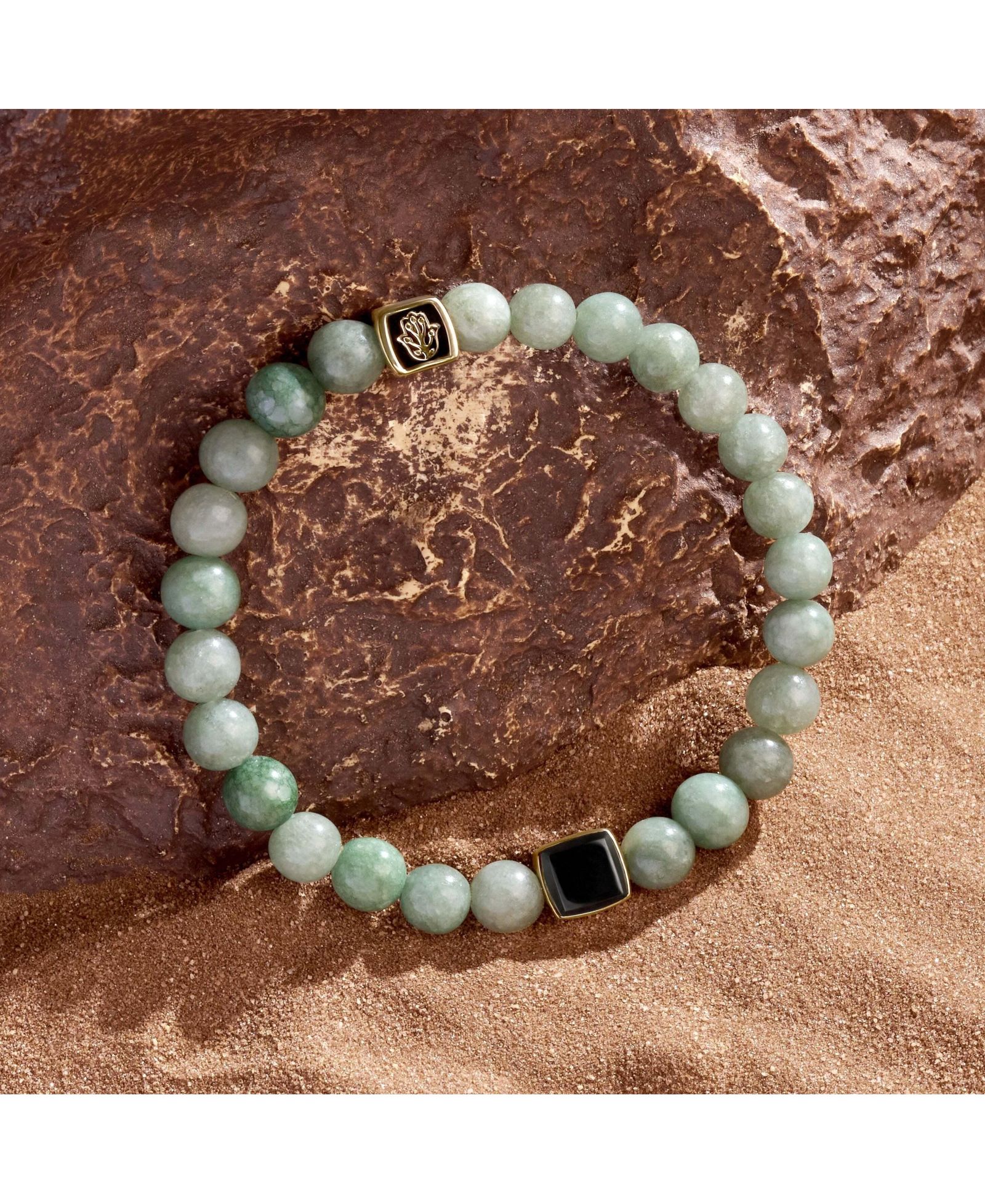 Браслет Karma and Luck Abundant Support Jade Onyx Hamsa