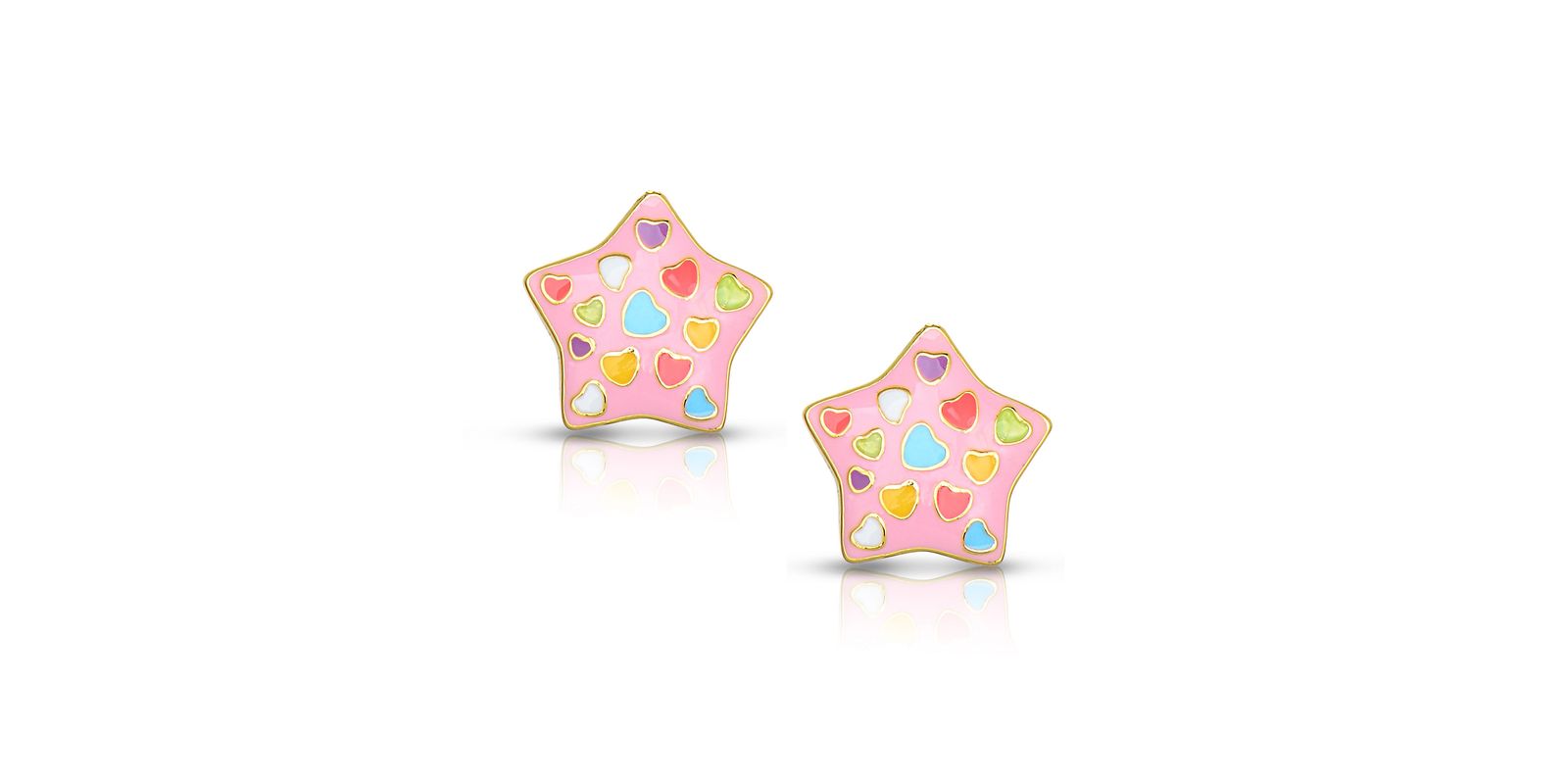 Lily Nily Girls Puffed Star Stud Earrings
