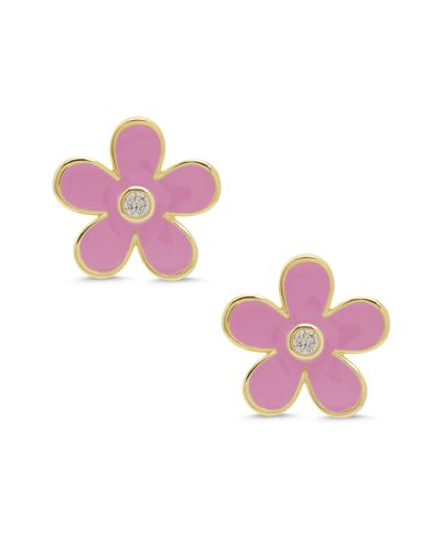 Серьги Lily Nily Pink Flower CZ Stud для девочек