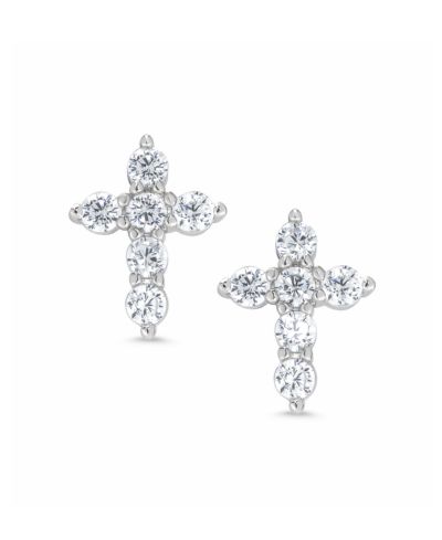 Серьги Lily Nily Girls CZ Cross Stud из стерлингового серебра