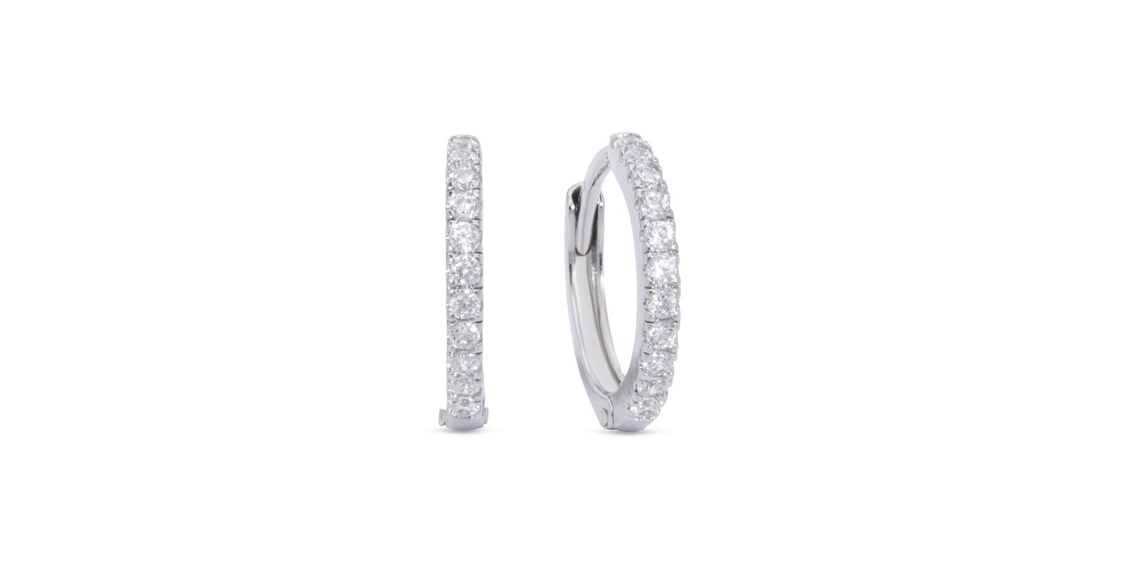 Lily Nily Детские серьги-кольца Clear CZ
