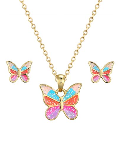Lily Nily Детский Glitter Butterfly Necklace and Earrings Set