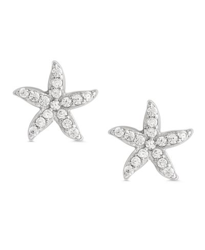 Lily Nily Детские серьги-гвоздики Starfish CZ из стерлингового серебра