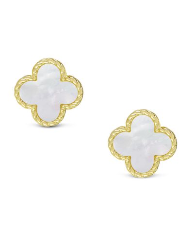 Серьги Lily Nily Girls Mother of Pearl Clover Stud
