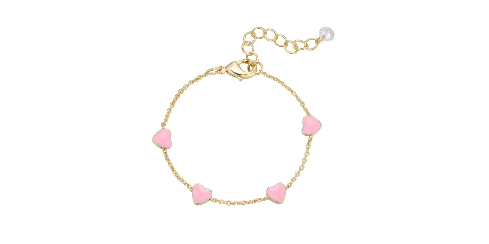 Lily Nily Toddler Pink Heart Charms Bracelet
