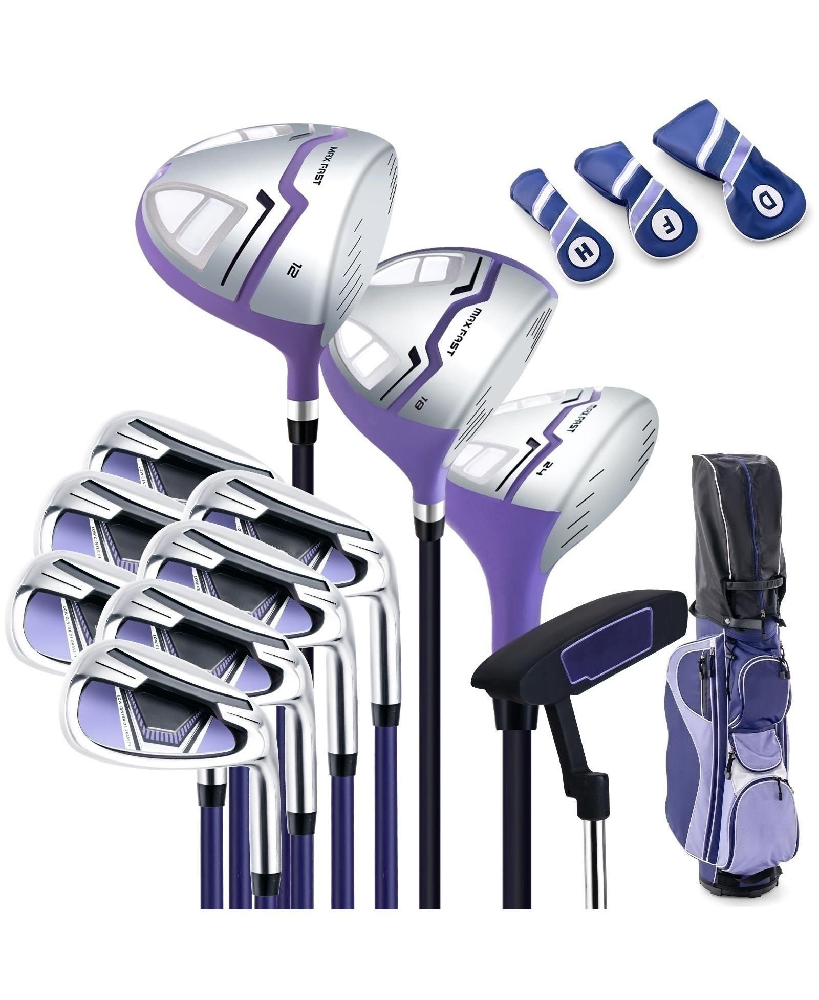 Women's Complete Golf Club Set Right Hand with Rain Hood and Bag