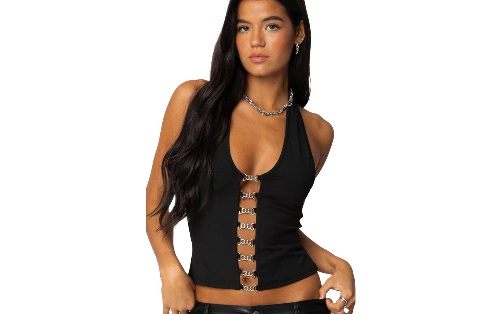 Edikted Women's Chain Reaction Cut Out Top