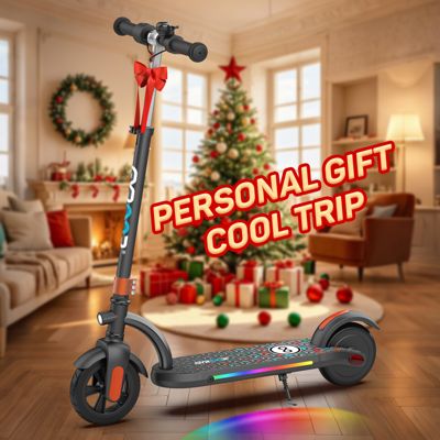 Gyroor H40 180W Motor with LED Lights Adjustable-Height Electric Scooter, 143 Lbs. Capacity, Ages 8-12