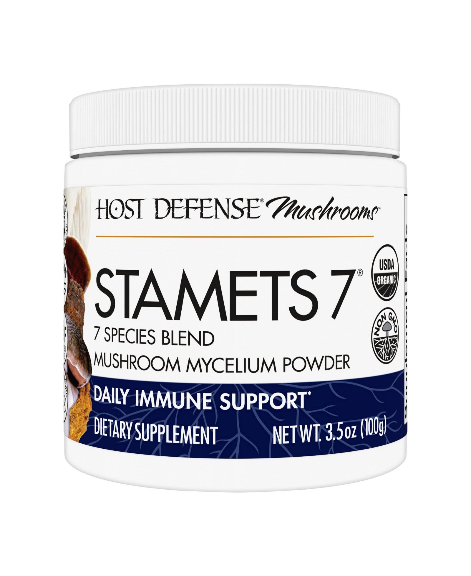 Host Defense Stamets 7 Грибной порошок — смесь из 7 видов с Reishi, Lion’s Mane, Chaga и Cordyceps для поддержки иммунитета и здоровья