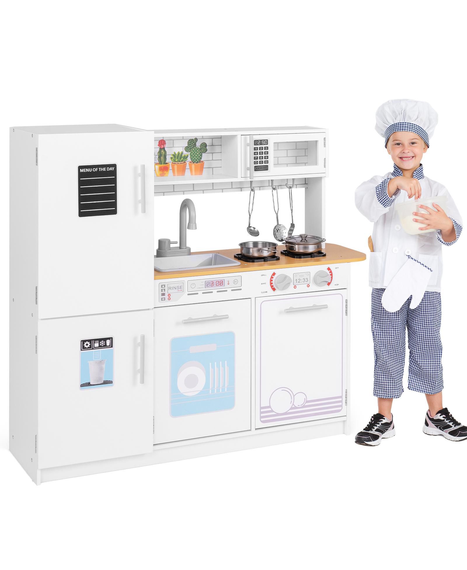 Игровая кухня для малышей с плитой и раковиной, для мальчиков и девочек от 3 лет