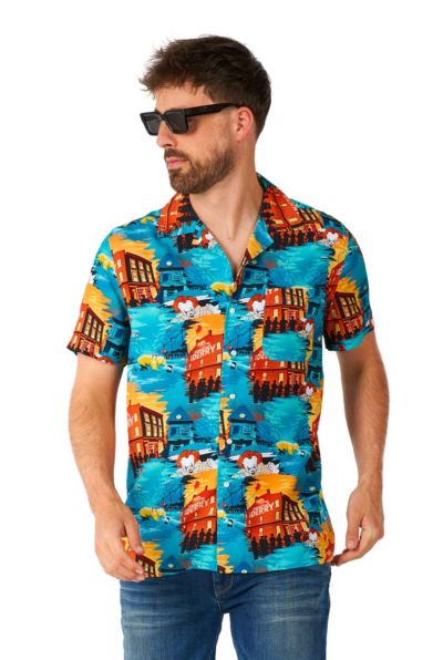 OppoSuits Men's Official IT Hawaii Shirt - Halloween Themed Party Shirt - Short Sleeve - Multicolor