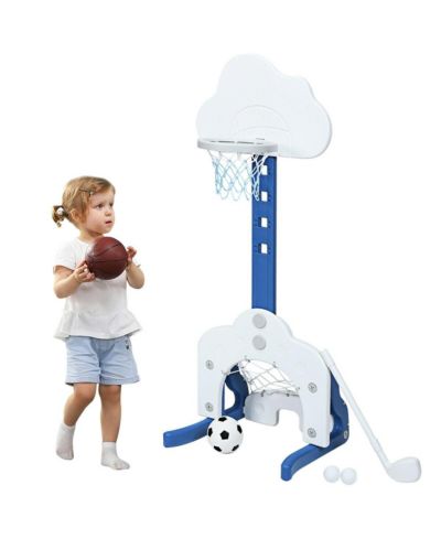 Hongge 3-in-1 Adjustable Basketball Hoop Set, Ages 3+