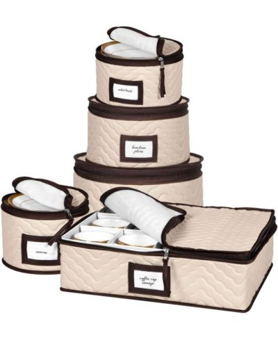 Florida Brands 5-Piece China Storage Set with Dividers for 12-Piece Dinnerware