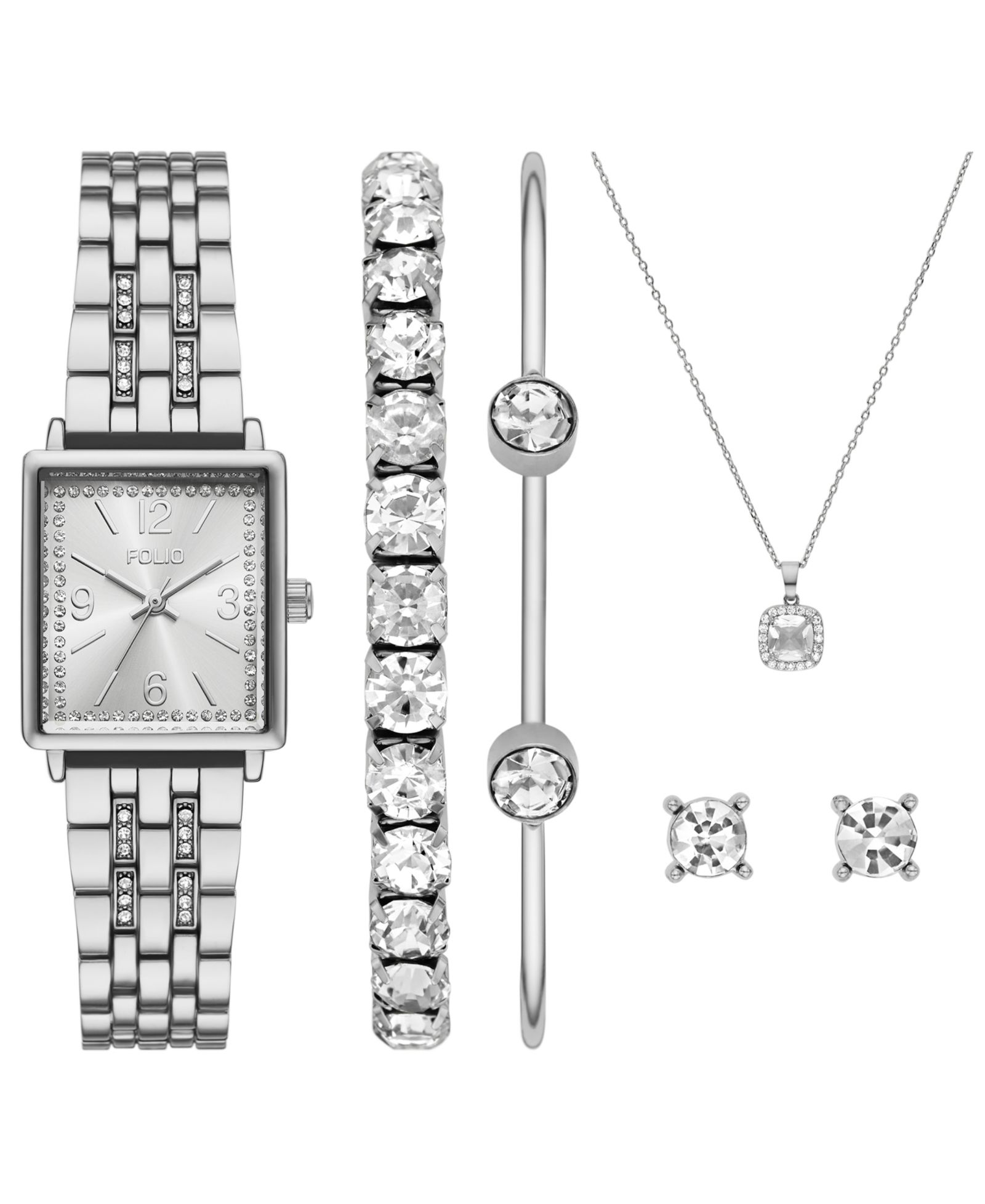 Женские часы Folio Three Hand Silver-tone Alloy, 24mm