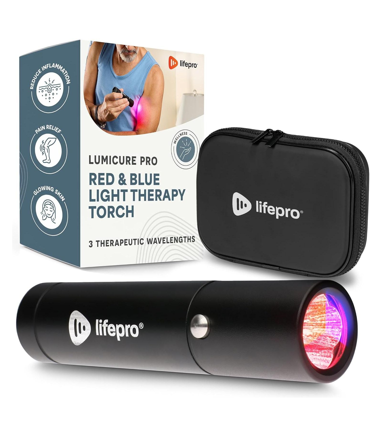 Lifepro Red Laser Light Therapy Wand – Handheld Infrared Therapy Device for Joints & Muscles, Portable Laser Therapy for Pain Relief