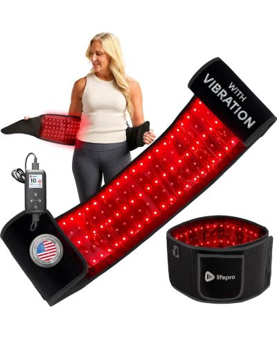 Пояс для светотерапии Lifepro Red Light Therapy Belt – инфракрасный терапевтический обертывающий пояс для спины, плеч и тела, тройные светодиоды, портативная грелка