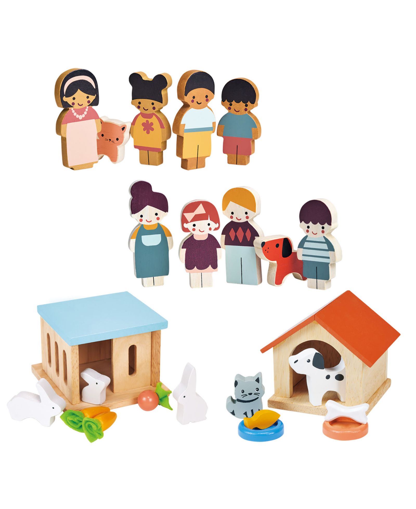 Mentari Toys набор кукол и домашних животных